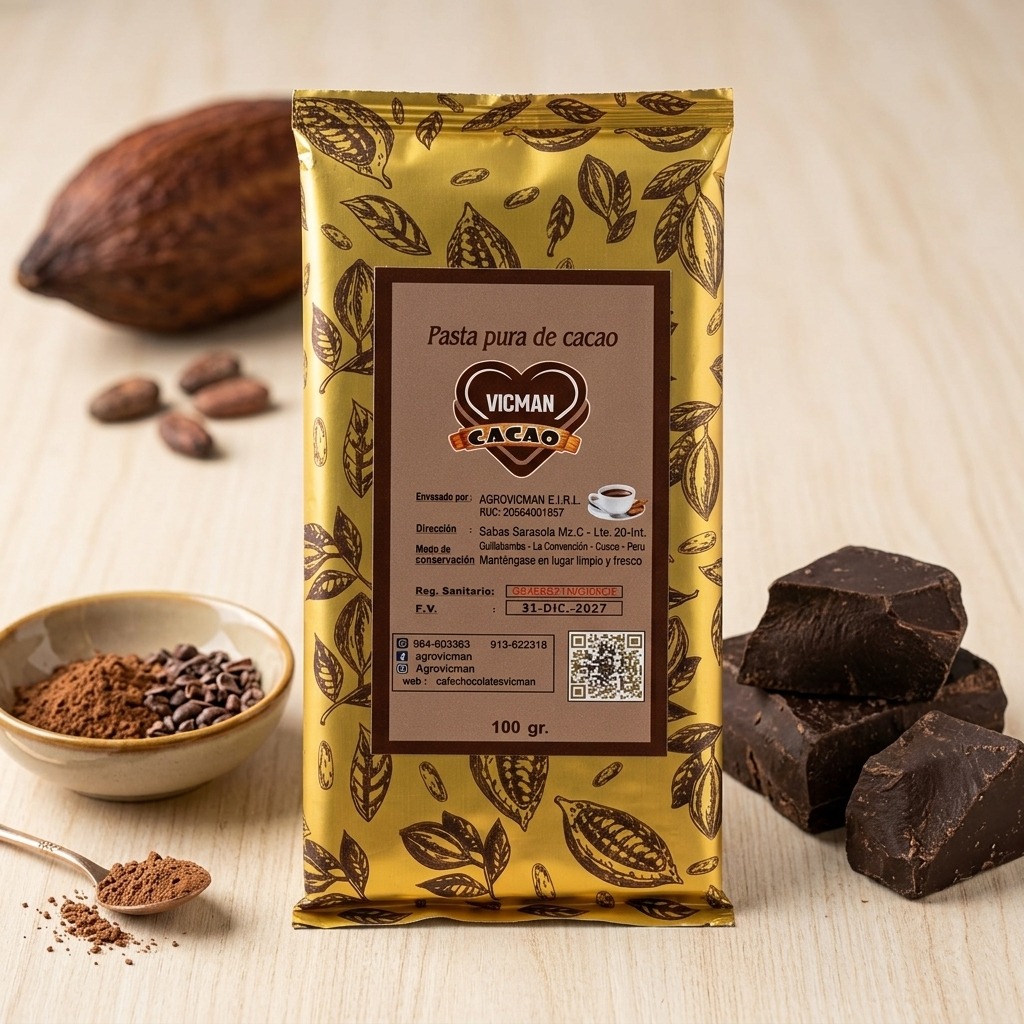 PASTA PURA DE CACAO VICMAN